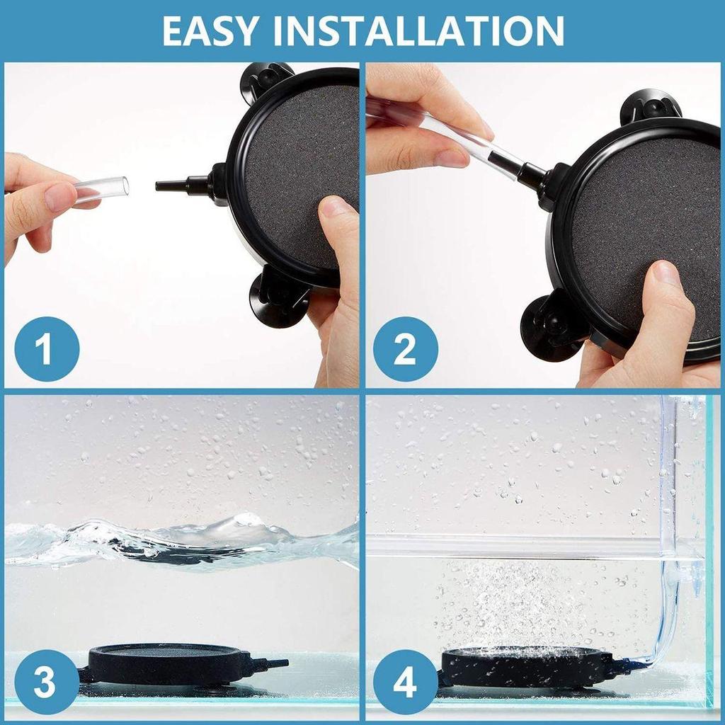 Fish Tank Pump Oxygen Plate Hydroponics Aerator Bubble Stone Diffuser Bubbler Air Stone