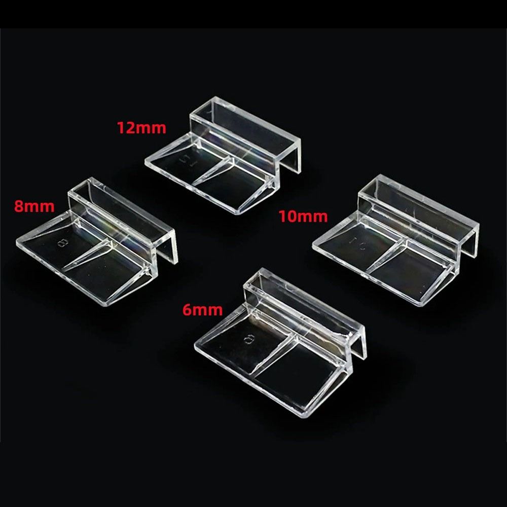 10Pcs New Width 5/6/8/10/12mm Fish Tank Bracket Transparent Acrylic Glass Lid Clip Support Holders Clip Aquarium Accessories