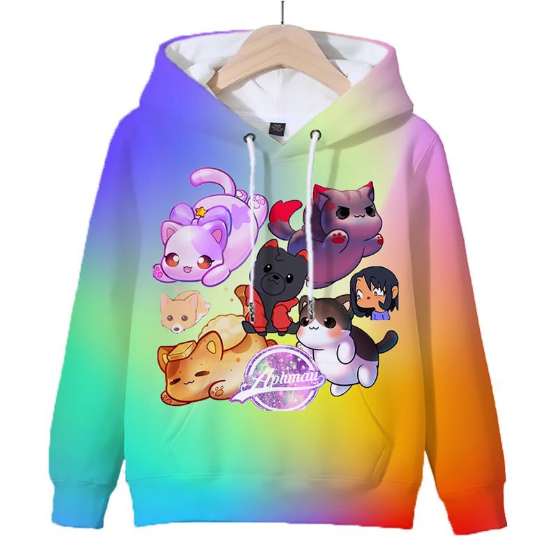 3D Spiel Aphmau Print Hoodie Kinder Mit Kapuze Sweatshirts Cartoon Anime Hoodies Frühling Herbst Kinder Kleidung Harajuku Mit Kapuze Pullvers