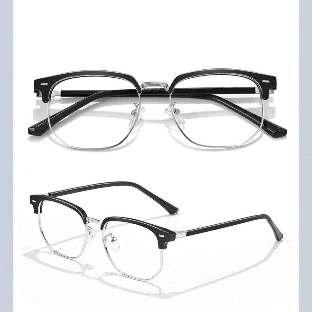 

Fashion Classic Half Frame Reading Glasses Man Woman Luxury Designer Square Anti-Blue Light Eyewear Presbyopic Eyeglasses +1~+4 +400