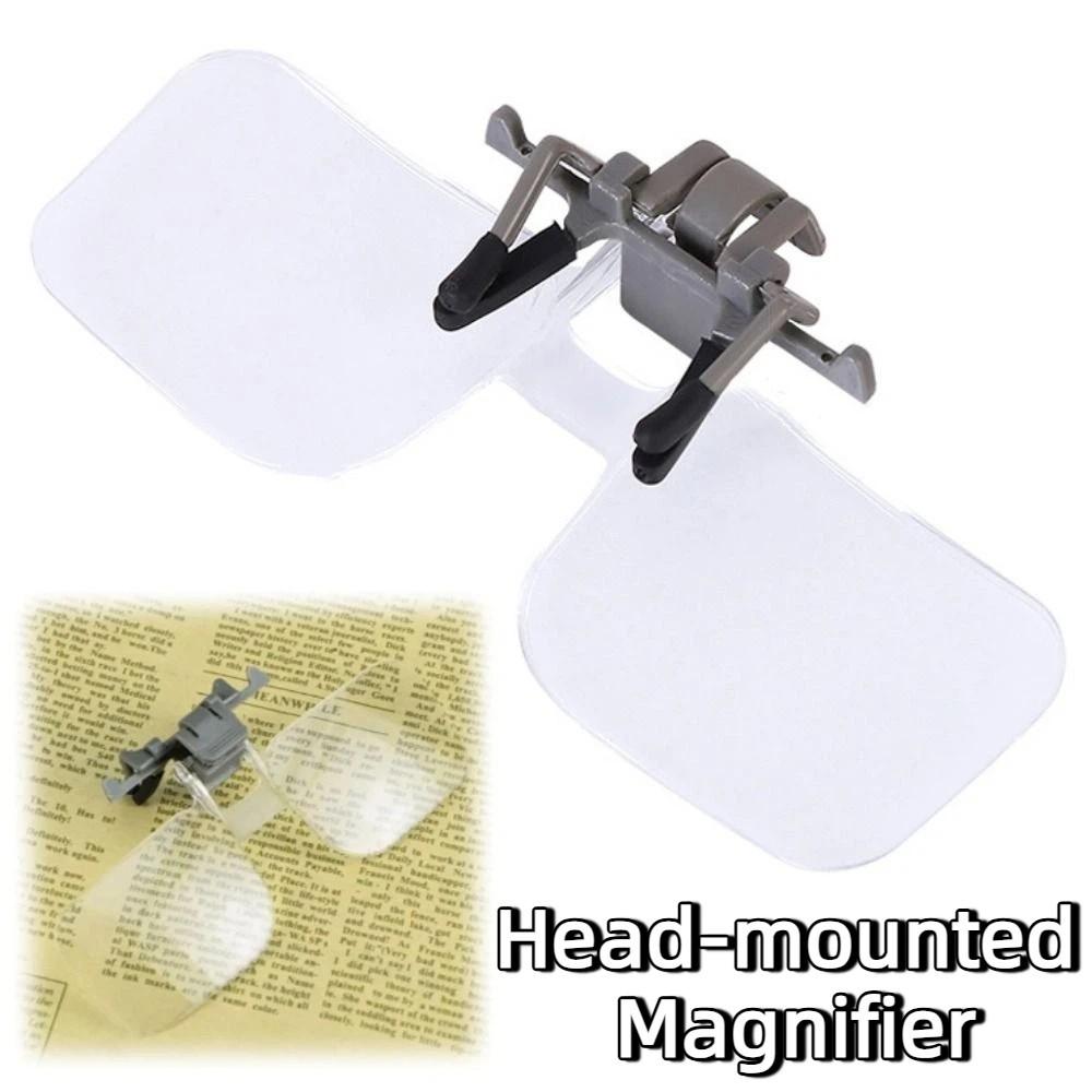 Detachable Clip-on Magnifying Glass Acrylic Optical Lens Flip Up Spectacles  Low Vision