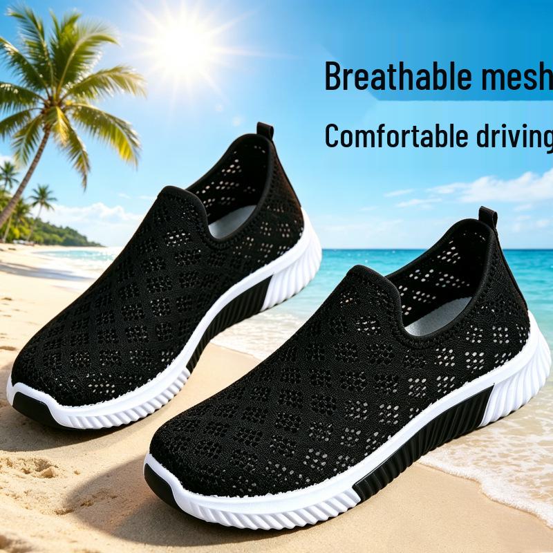

Women s Summer Mesh Flat Shoes - Breathable, Comfortable Casual Sneakers 40 чорний