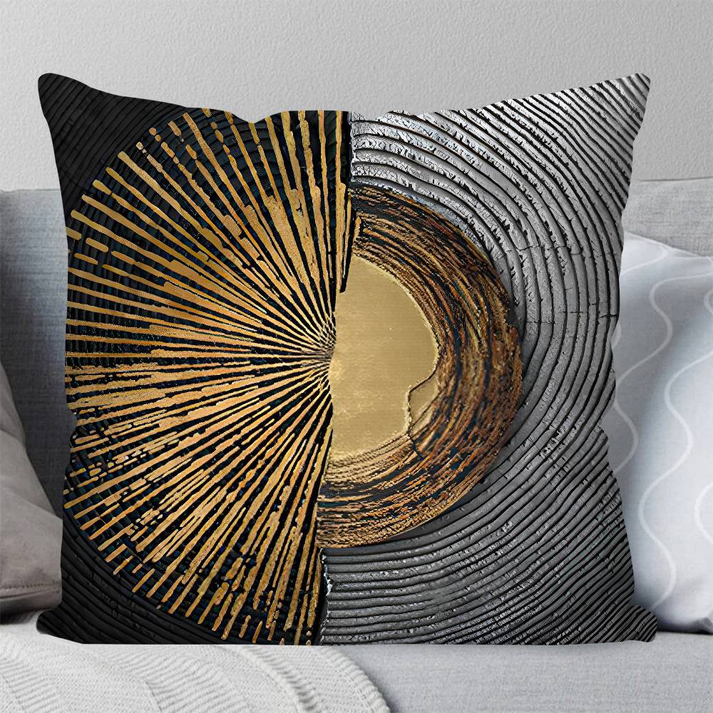 Advanced Gold Creative Annual Pillow Case Square Pillow Bedroom Sofa Leisure Comfort Cushion Car Living Room Home Decoration