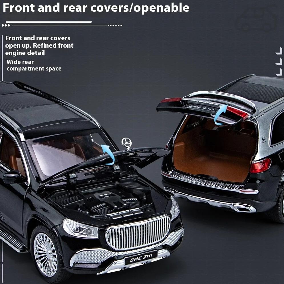 1/24 Scale Simulation Benz Maybach GLS600 Alloy SUV Diecast Metal Model Collection of Hobby Decorative Fine Ornaments Kid Toy