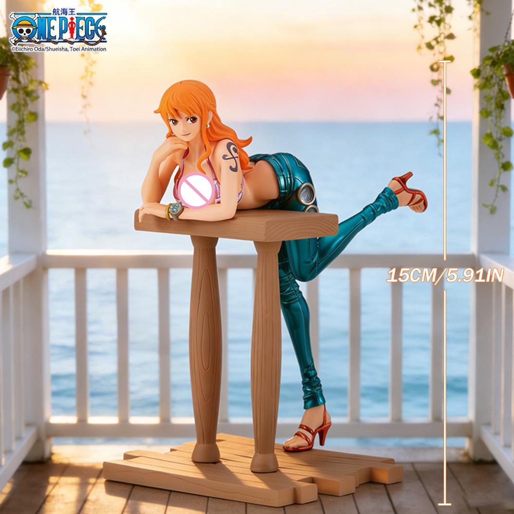 

1 шт. Официальная фигурка Нами из One Piece, Атмосферный декоративный орнамент для рабочего стола и автомобиля, Идеальный подарок на дни рождения и праздники.