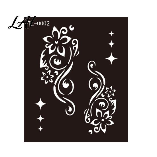 Indian Hand-painted Tattoo Henna Stencil Reusable DIY Tattooing Template Floral Animal Patterns Hand And Wrist Stencil for Temporary Tattoos