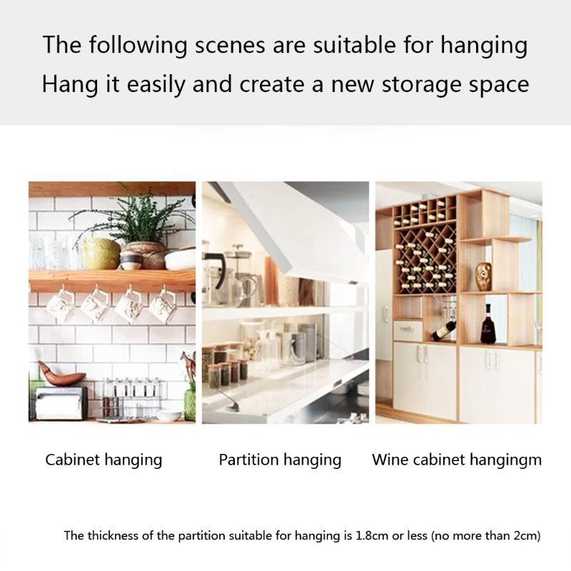 Weinglasregal Unter Schrank Kelchhalter für Zuhause Wohnmobil Minibar Küchenaufbewahrung