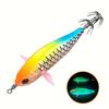 Laser Luminous Luminous Fishing Bait Shrimp Shape 63mm 7.2g Floating Lure Wood Material Squid Jigging Bait Squid Fishing