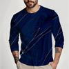 Spring and Autumn Men's Long-Sleeved Round Neck T-Shirt Solid Color Design Comfortable Versatile Men's Thin Top