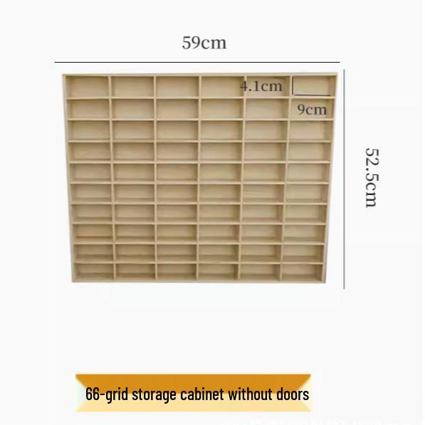 In-Stock Wall-Mounted Solid Wood Toy Rack: Multi-Grid Car Storage & Figurine Display