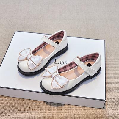 Chaussures de Princesse pour Enfants Mode Printemps et Automne Nouvelles Chaussures pour Filles Ballerines Noires pour Petites Filles Semelle Souple Chaussures de Bébé de Printemps