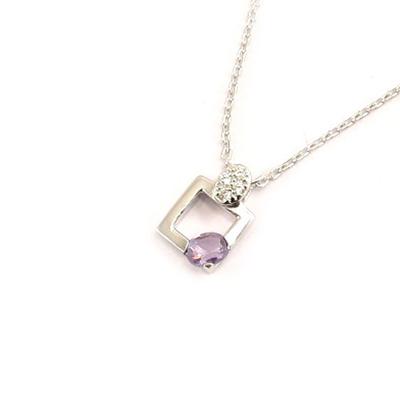 [L0168] - Lila 'Scarlett' Silberkette
