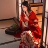BUITVOZE Kimono Set and Hair for Cherry Blossom Adult and Heko Obi Size Fits One Size Fits Women's 4-Piece (Yukata, Obi, Fan, Accessory) Viewing,