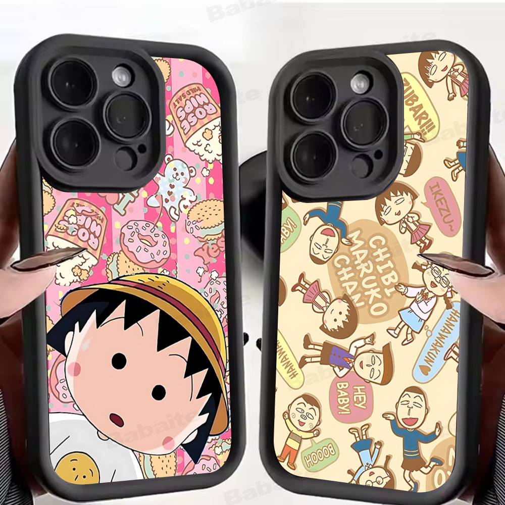 Catoon Chibi M-Maruko ChanS Phone Case For IPhone 17 16 15 14 13 12 11 Air Plus Pro Max Soft Back Cover