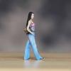 1/64 Scale Miniature Girl Figure Diorama Collectibles Mini Realistic for Micro Landscapes Ornament