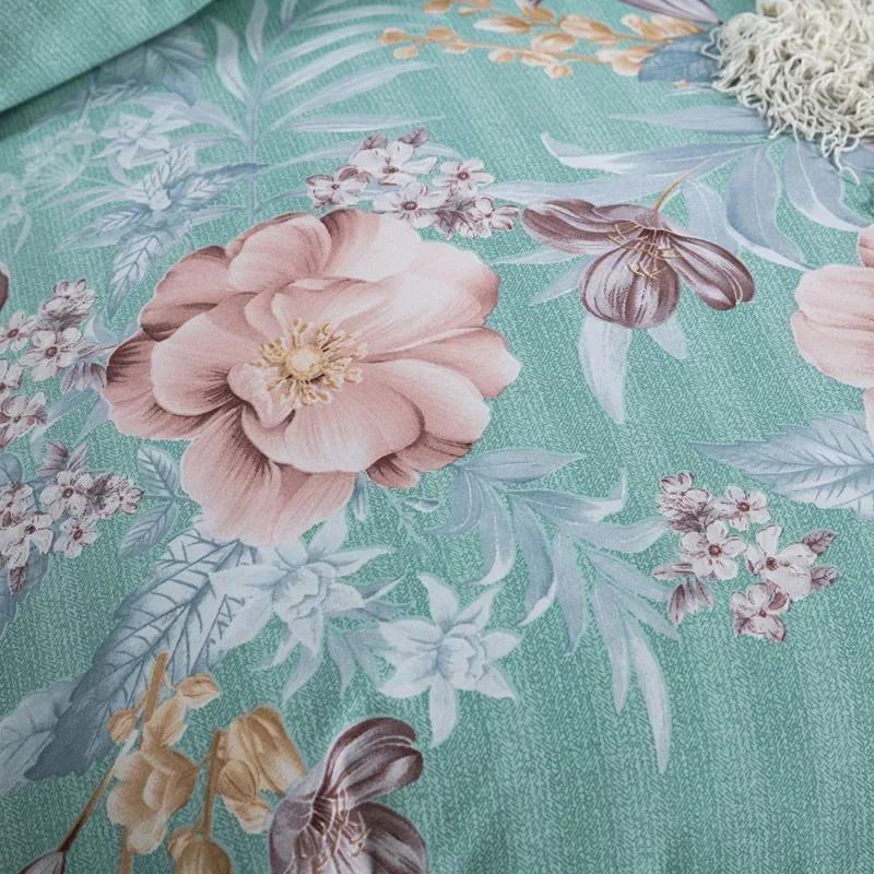 Luxury King Queen Size Bed Duvet Coat Sheet Quilt Cover Set Thickened Pure Cotton Brushed Bedding Four-piece Set