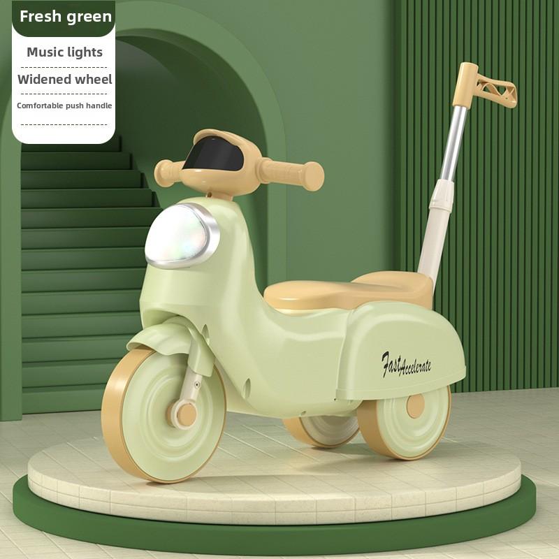 Car Plastic Children'S Toy Car Push Slide Car 1-6 Years Old Music And Lights Children'S Tricycle Foot-Powered Car Baby Yo-Yo