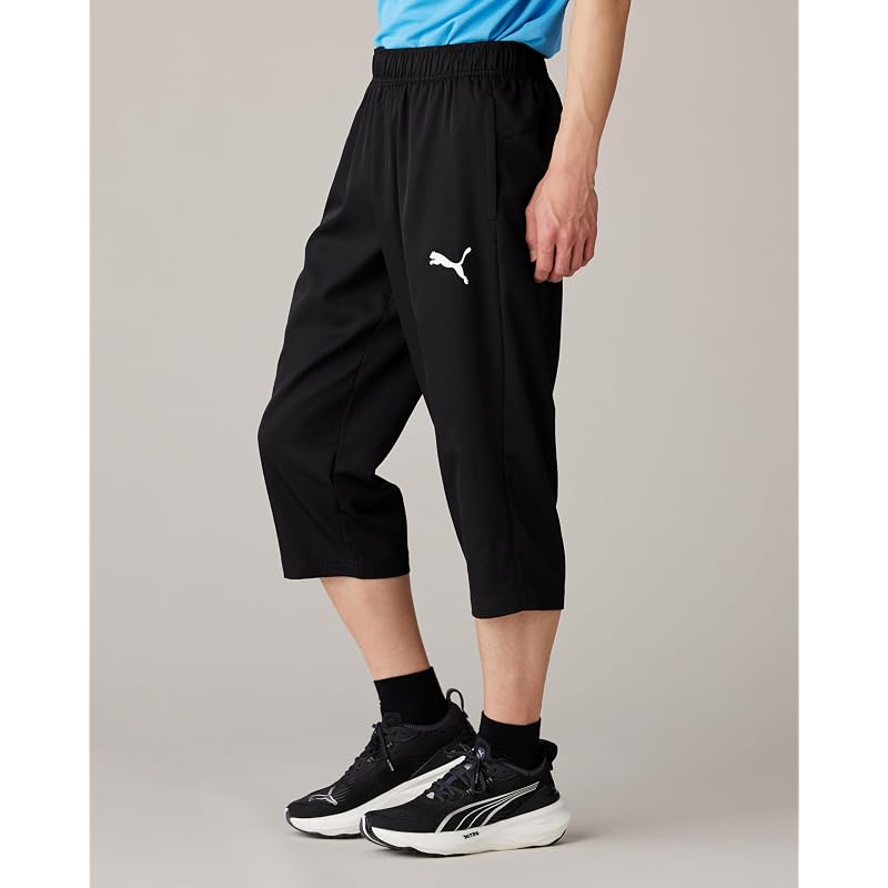 [Puma] 3/4 Length Jersey Training ACTIVE 3/4 Woven Pants Long 588876 Men's Fall/Winter 2024 Color: Black (01) XL