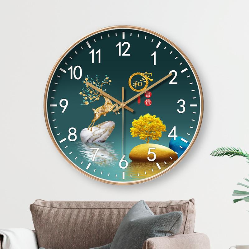 8-inch 20cm Light Luxury High-end Home Wall Clock Living Room Bedroom Mute Clock Wall Clock