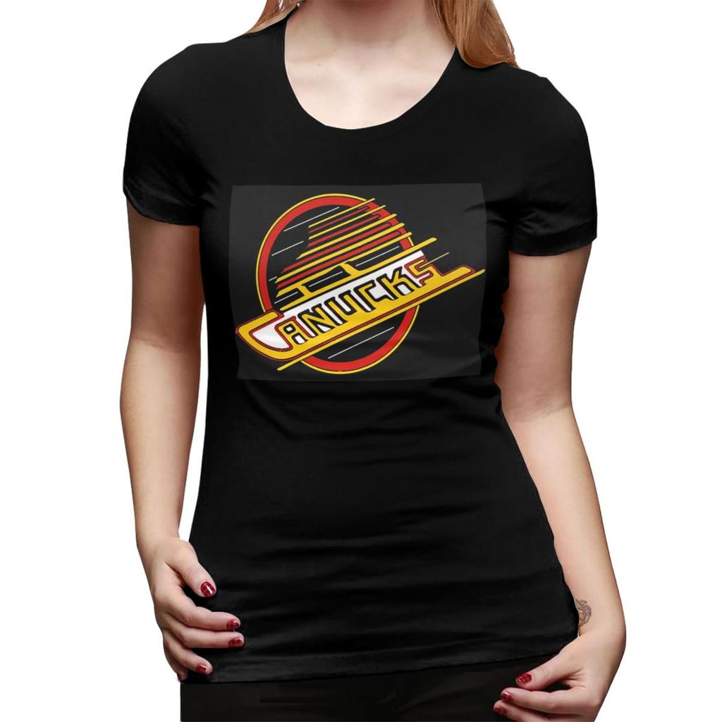 Vancouver Hockey Canucks Skate TShirt for Women Crew Neck Streetwear T Shirts Womens Tees Short Summer Clothes Tops