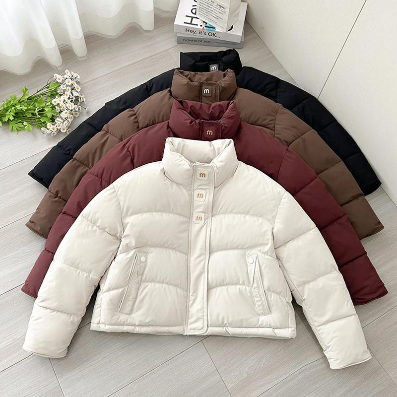Fashion Winter Woman Short Parkas Stand Collar Loose Women's Coat Thick Warm Jackets