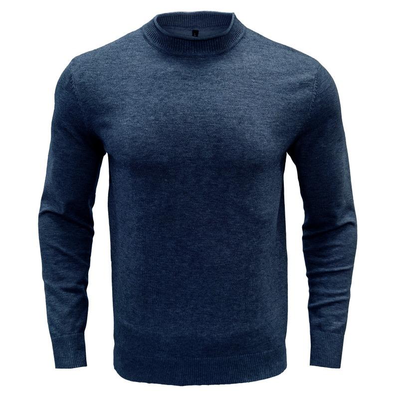 Men S Long Sleeve Crew Neck Knit Sweater Casual Inner Wear