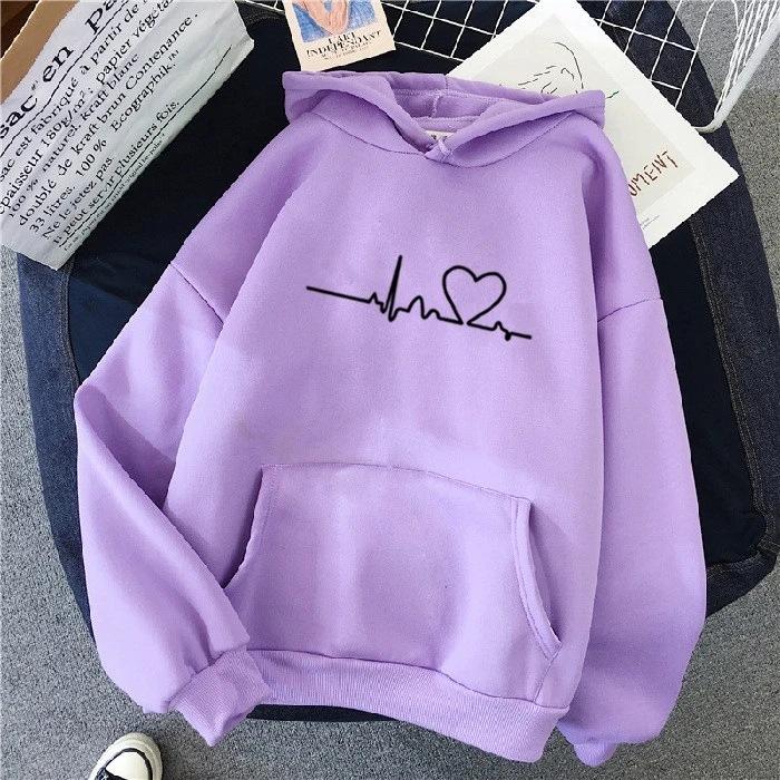 Women Korean Oversized Hoodie  Autumn and Winter New Ladies Loose Fitting Hooded Trend Student Letter Print Sweatshirt