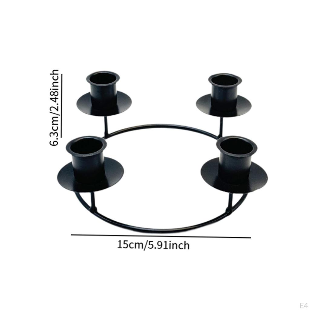 Coroniță Suport Lumânări Advent Centru de Masă Decorativ Suport 4 Lumânări Stâlp Fier