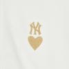 MLB SS24 New York Yankees Embroidered Logo Hooded Long Sleeve Zip-Up Sweatshirt Unisex sweatshirt Cream 3ATRH0141-50CRS