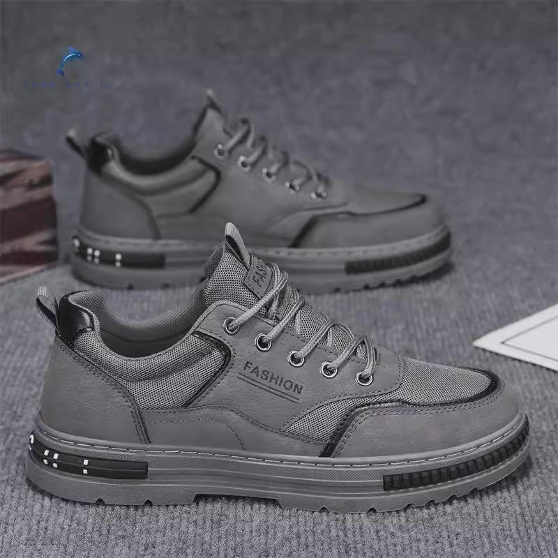 

Мужская обувь летняя дышащая 2024 новая повседневная спортивная обувь для инструментов мужская нескользящая и износостойкая рабочая модная обувь 44 серый