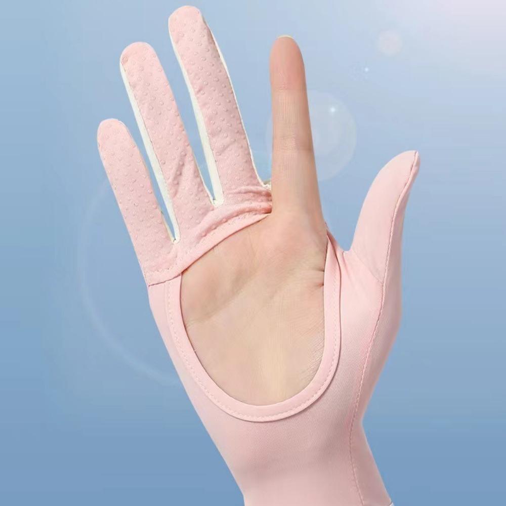 Sunscreen Gloves Girls Outdoor Summer Breathable Non-slip Ice Silk