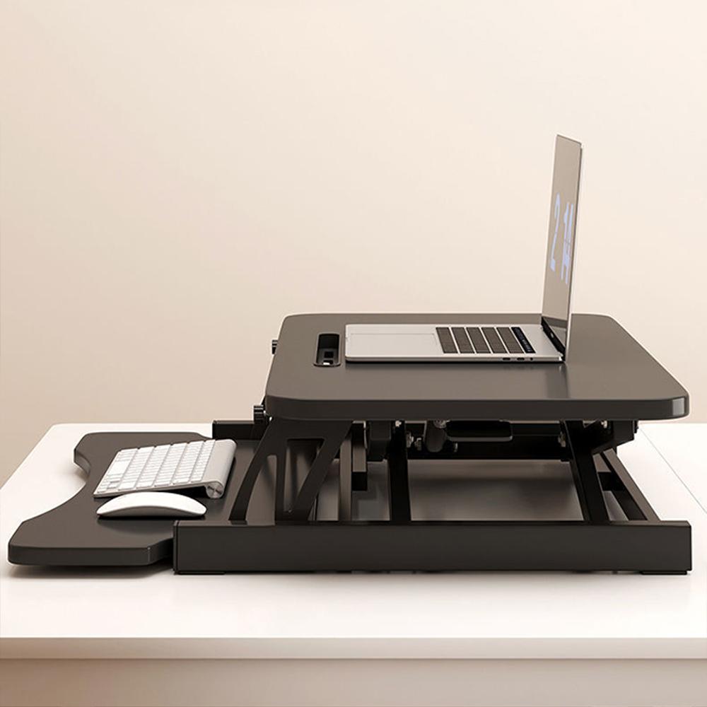 Height Adjustable Standing Desk - 2-Tier Electric Desk with 80x40x50cm Large Size, Ergonomic Motion Desk for Home Office