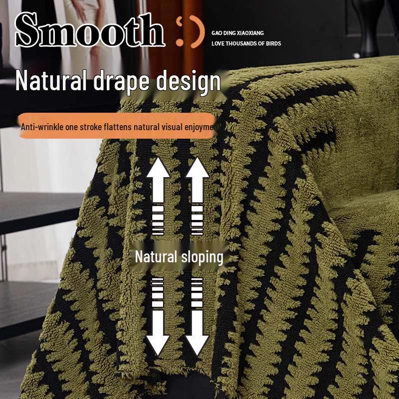 2024 Retro Plush Non-Slip Sofa Slipcover - Autumn/Winter Collection