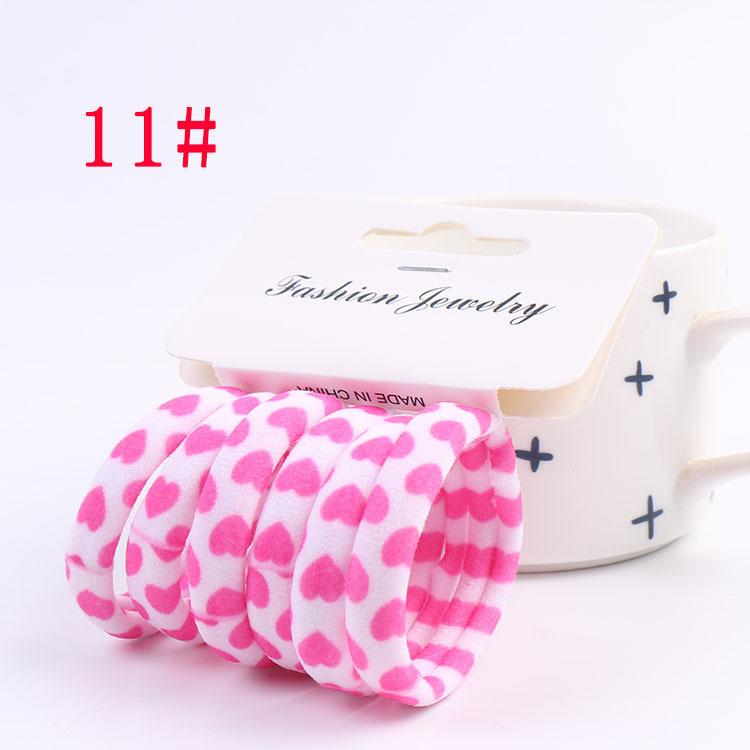 6Pcs/Set High Elasticity Printed Scrunchie Women Girls Children Elastic Hair Rubber Bands Accessories Tie Hair Rope Ring Holder