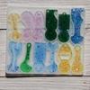 Reusable Silicone Trolley Tokens Mould Flexible Resin Keychain Crafting Tool for Homemade Decoration Projects Supplies