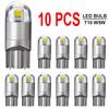 10 PCS T10 W5W LED Bulbs 12V 3030-2SMD 7000K White Car Interior Dome Reading Trunk Glove Box Door Maps License Plate Lights Dome Lights 6