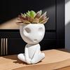 Nordic Abstract Figure Small Flower Pot Modern Minimalist Desktop Ornament Simulation Succulent Plant Flower Pot Home Decoration