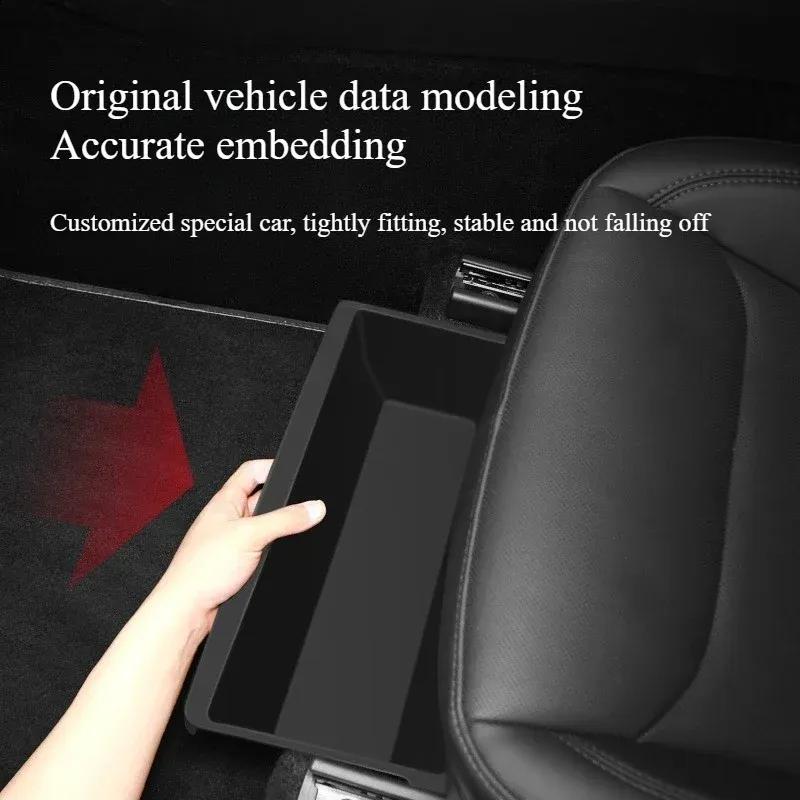 TPE Underseat Storage Box Organizer for Tesla New Model Y Juniper 2025 2026 Front Section Hidden Storage Organizer Accessories
