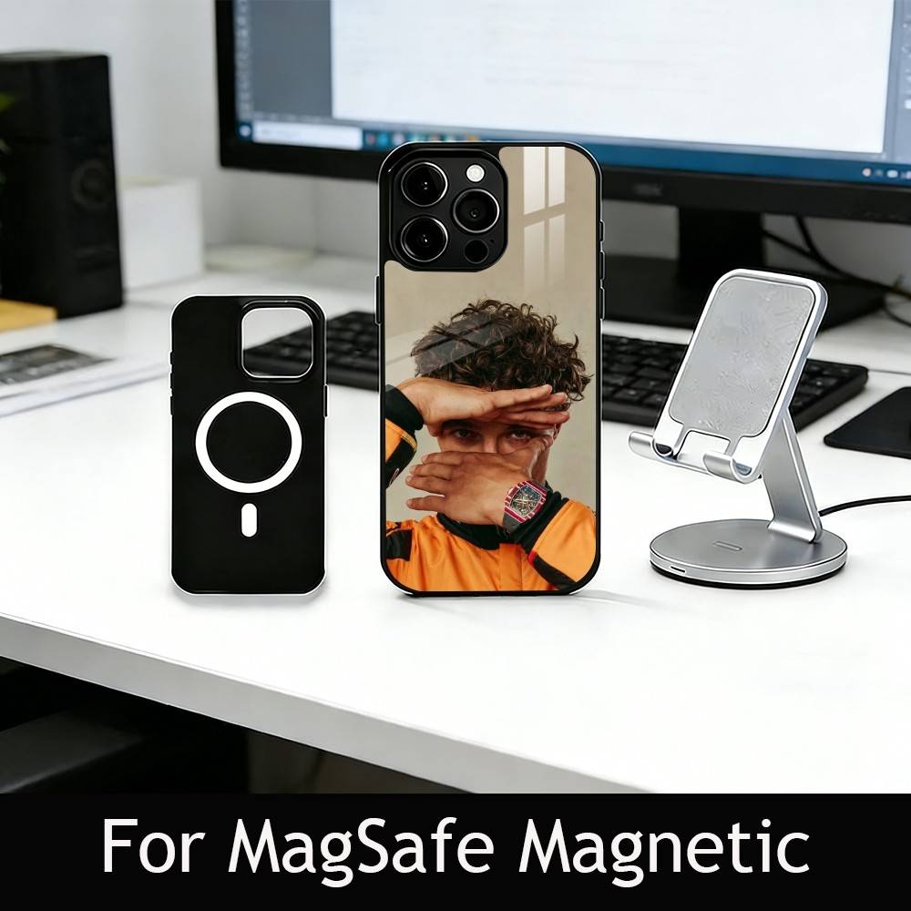 Racing Driver L-Lando N-Norris Phone Case For iPhone17,16,15,14,13,12,11 Plus,Pro Magnetic with Magsafe Wireless Charging