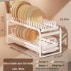Stainless Steel Pull-Out Double-Layer Dish Drying Rack