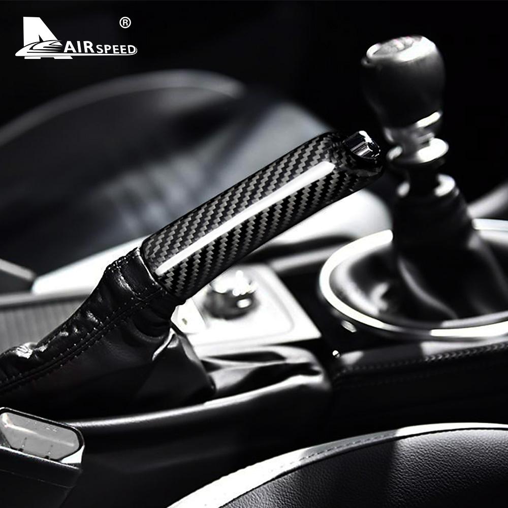 Real Hard Carbon Fiber Replace Cover for Subaru WRX 2014-2020 Forester 2008-2019 LHD RHD Car Handbrake Grips Cover Interior