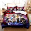 Cool Personality Gothic Dark Castlevania Bedding Set New Vampire Castle Anime Printed Japanese Game Duvet Cover Set for Bedroom