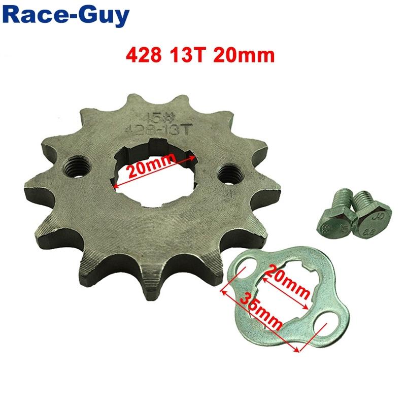428 13T 14T 15T 16T 17T 18T 20mm Front Engine Sprocket Gear For CRF XR 50 70 KLX110 TTR SDG SSR Lifan YX Loncin Zongshen Orion