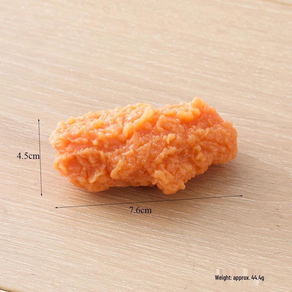PVC Fried Chicken & Cola Keychain - Play Food Model Including Drumsticks, Wings, Nuggets