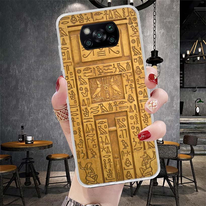 Egypt Nefertiti Anubis Ankh Pharaoh Soft Phone Case For Xiaomi Redmi 15C 15 13C 13 Poco X5 X6 X7 F7 Ultra M7 12C 12 10 10C 9C 9A