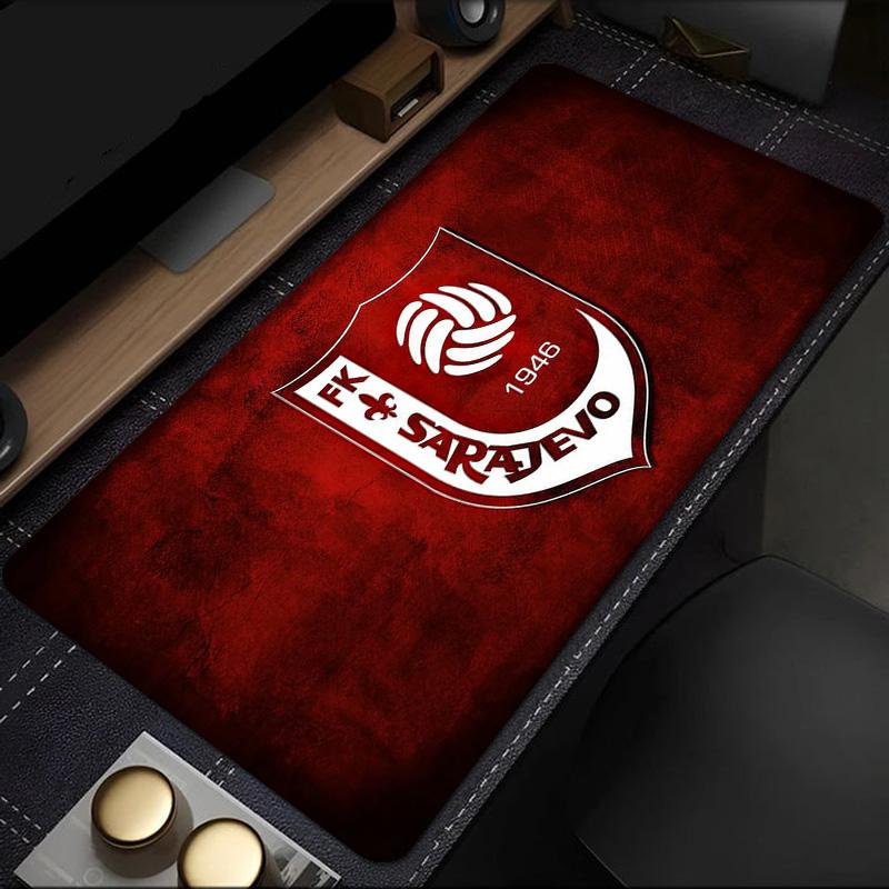 Fk Sarajevo Crest Emblem mouse pad, rubber base, esports desk mat, mouse pad for gamers and office use, gaming desk , easy to clean mat