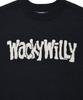WACKY WILLY Lettering Pullover Sweater Navy
