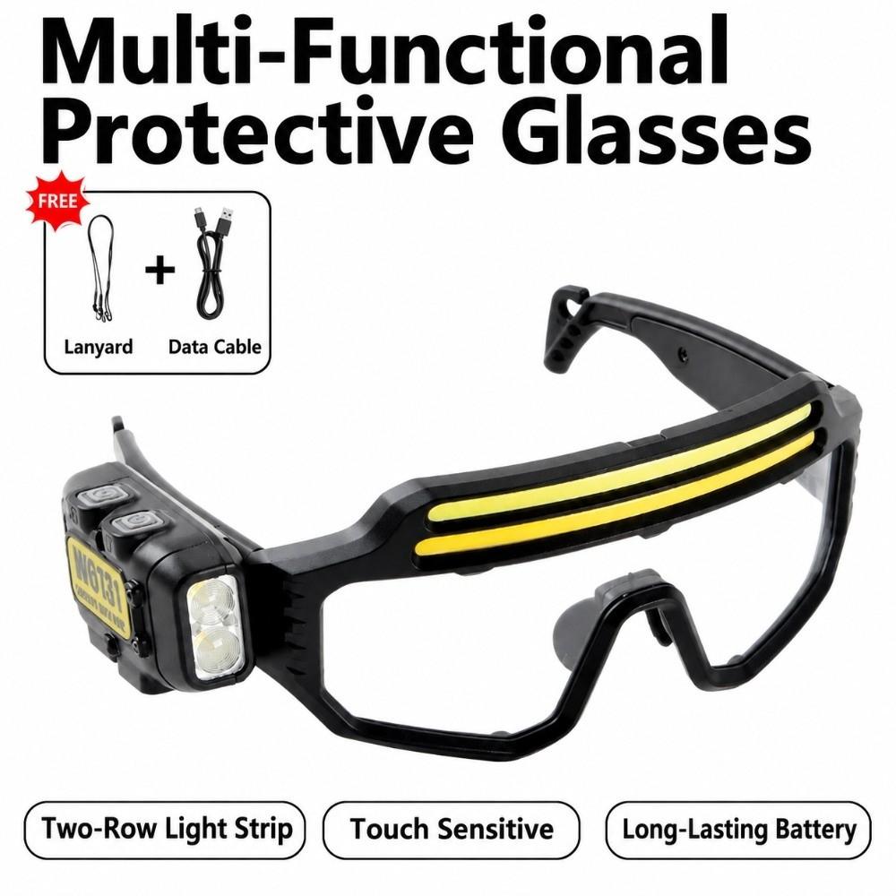 Three Light Source USB Rechargeable Headlamp Multi Angle Multi Angle Work Light  For Adults