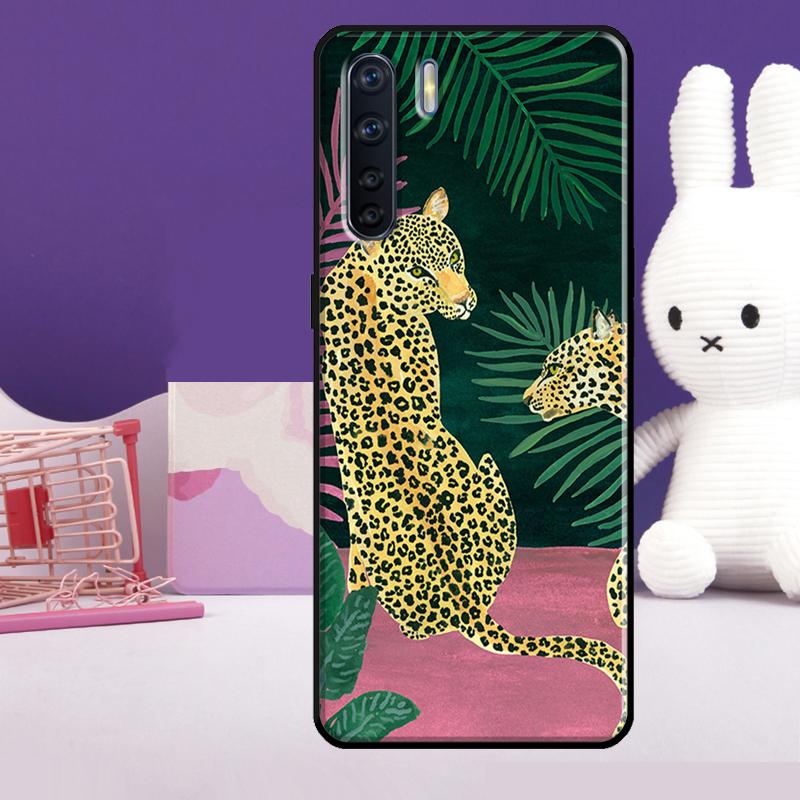 Fashion Leopard Print Case For Oppo A54 A74 A94 A80 A60 A40 A18 A38 A58 A78 A98 A96 A76 A16 A15 A17 A57 A77 A5 Pro