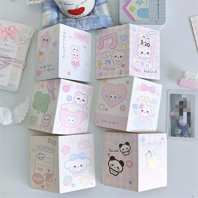 10 Stück Kawaii Cartoon Faltseite für Mädchen 3-Zoll Foto Karten Verpackung Schutz Dekor Board Karte Verpackung